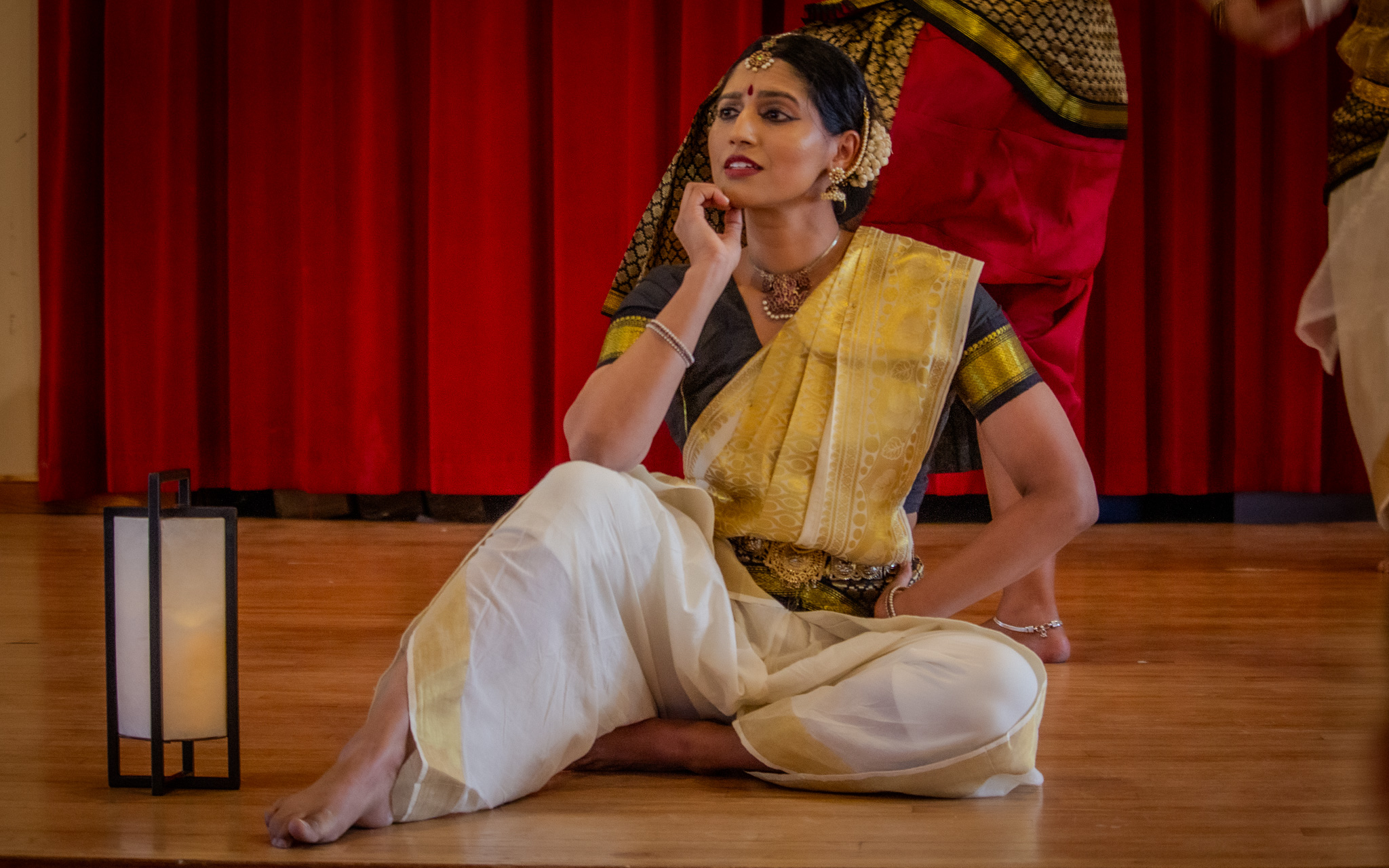 Alpine lake reflecting mountain peaks
